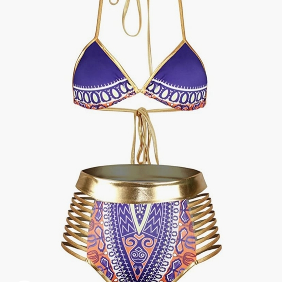 Sexy Gold Swimsuit 💜💛 - Picture 2 of 5